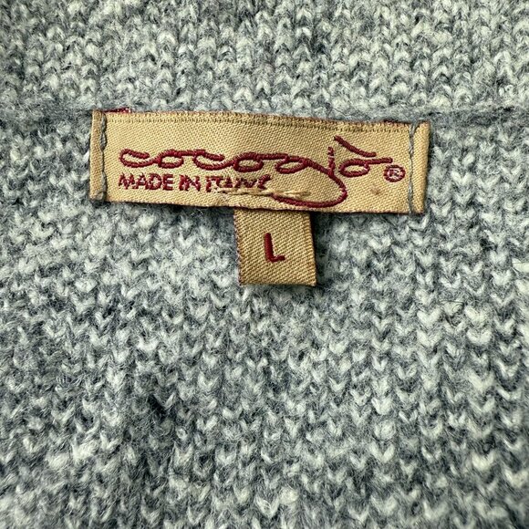 Cocogio Wool Blend Knit Button-Up Blazer Jacket Womens Large Gray Made in Italy - Picture 3 of 10